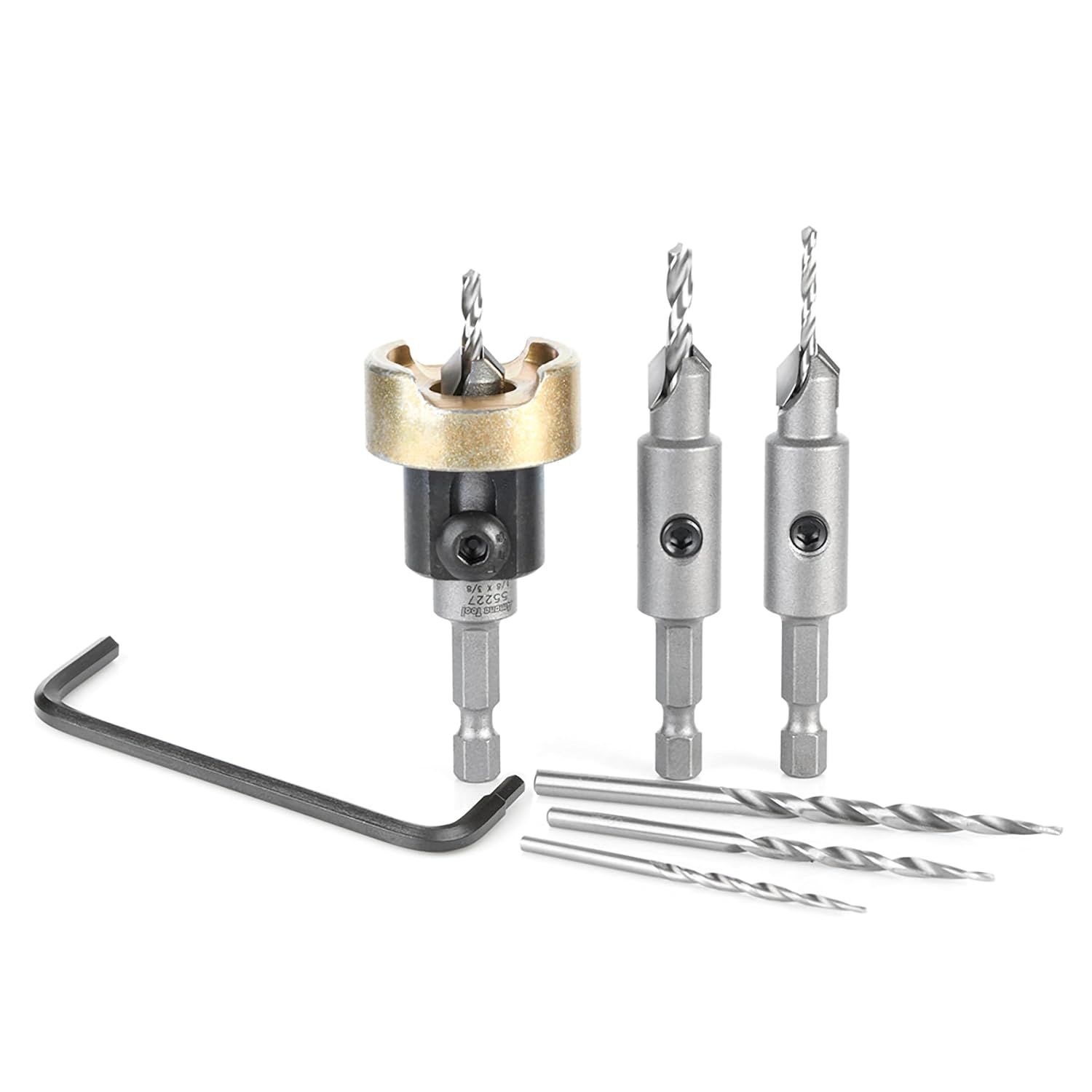 Drill Bit Set - Carbide Tipped Countersink Drill Bit with,