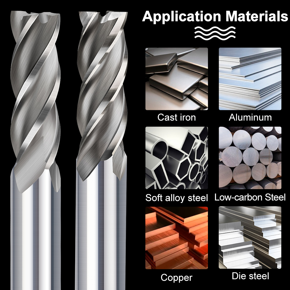 XCAN HSS Milling Cutter 4 Flut - End Mill Set 评论和价格