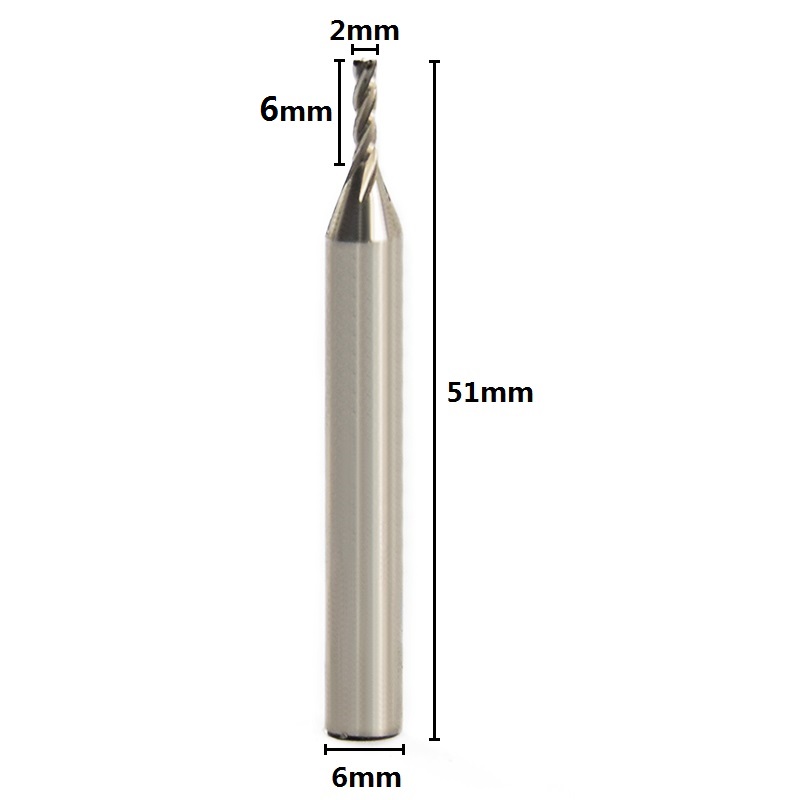 1pc Diameter Frez 2mm Endmill  - End Mill Set 评论和价格