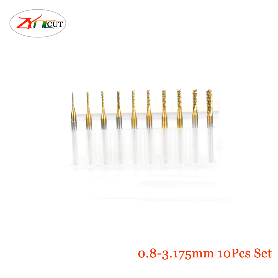 0.6-1.5mm PCB Milling Cutter T - End Mill Set 评论和价格
