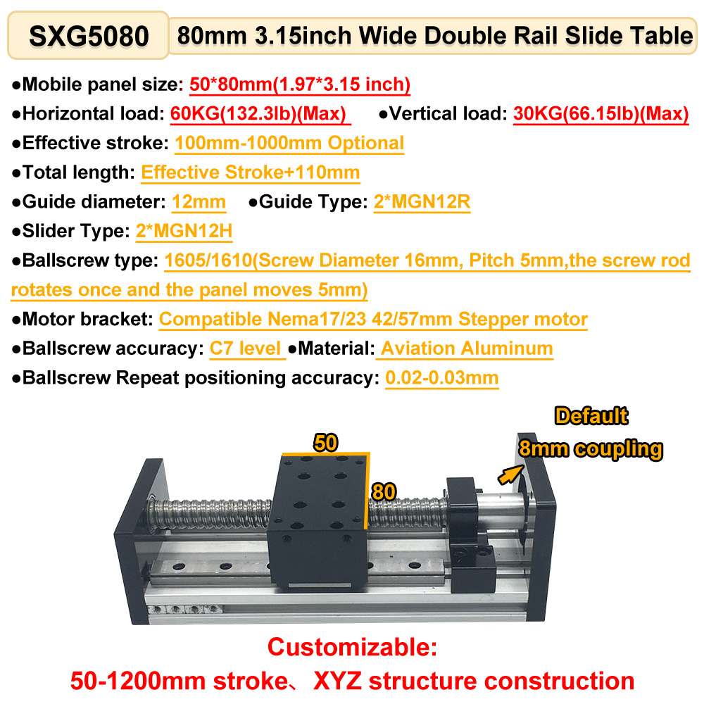 CNC Ball Screw Sliding Table L - Linear Rail 评论和价格