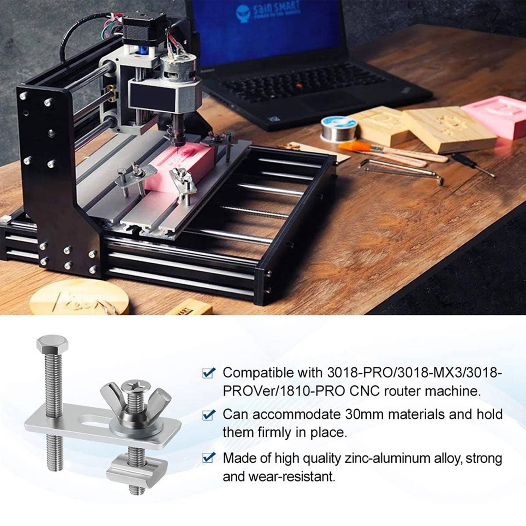 A19F-8 Pack T-Track Clamp,Mini - 3018 Cnc 评论和价格