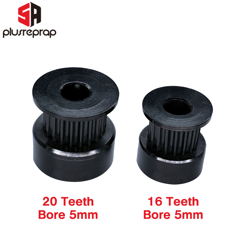 2/5 PCS GT2 16/20 Teeth Black  - Gt2 Belt 评论和价格