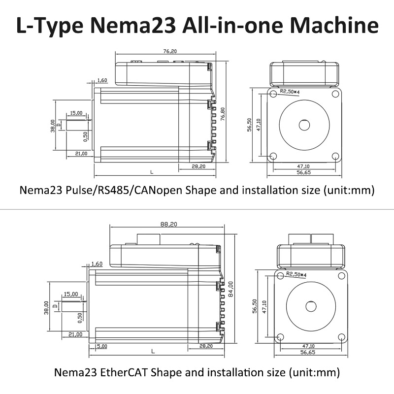 36V 4A 1000PPR 1/2/3N.m Steppe - Nema23 Stepper 评论和价格